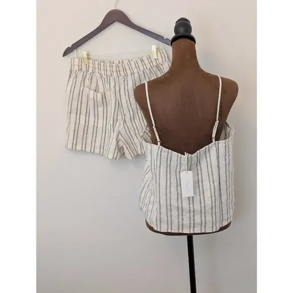 NWT Z SUPPLY Savoy Stripe Tank & Summerland Short Set Sea Salt Medium - Picture 4 of 12